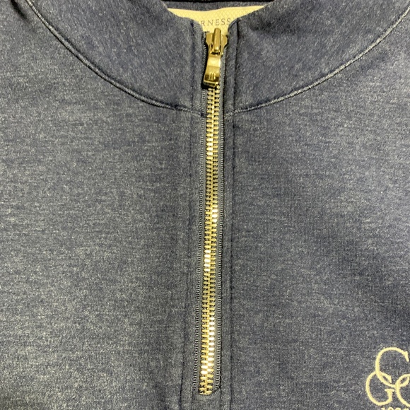 HOLDERNESS & BOURNE Men Golf Tailored Fit Quarter Zip Cotton Blend Vest Blue XL - Picture 6 of 13